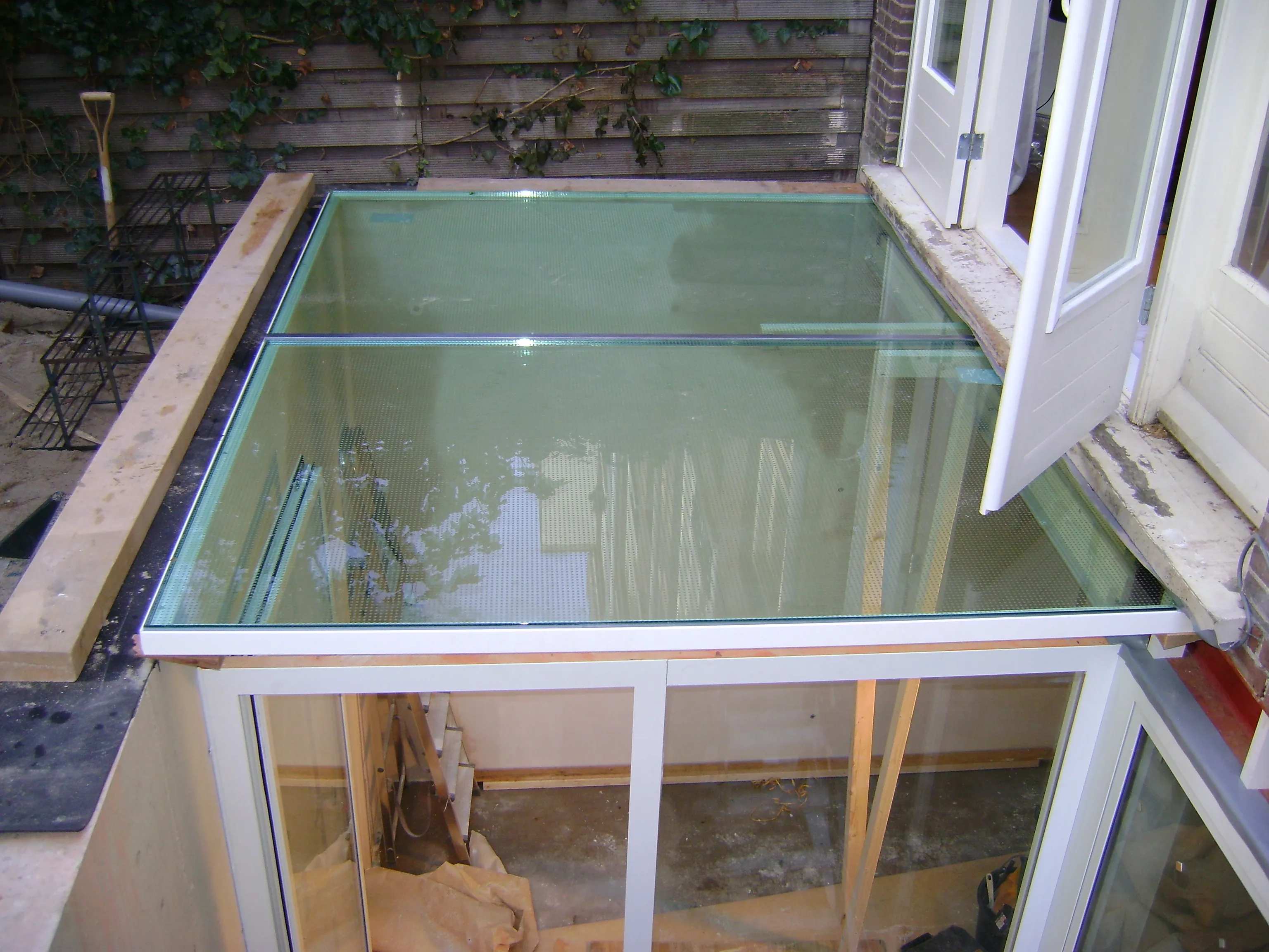 Beloopbaar glas terras