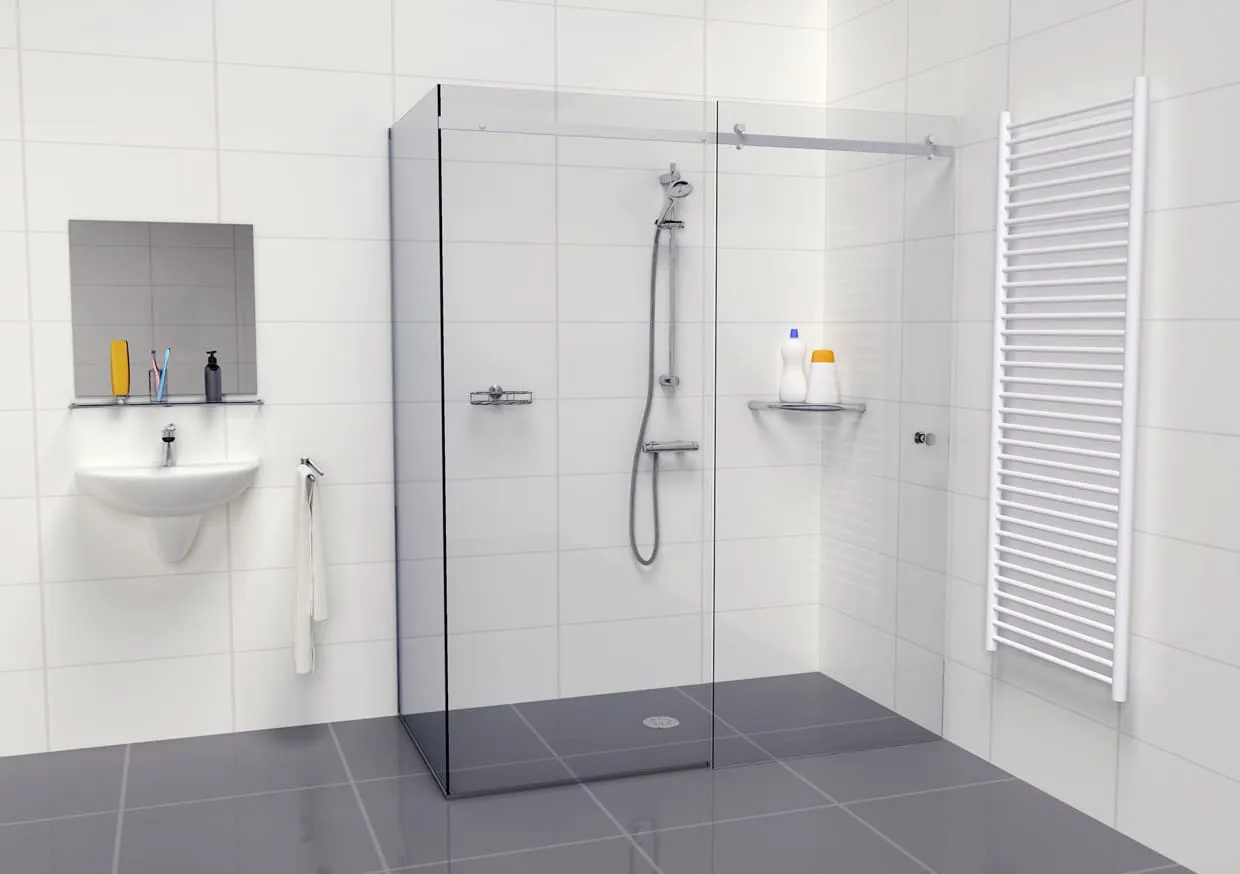 Douchecabine schuifdeur transparant glas Type 2