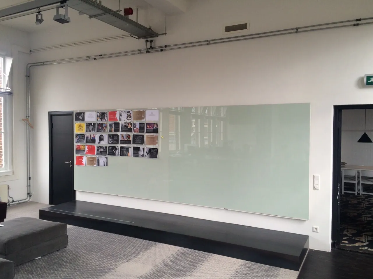 Schrijf en magneetbord van glas