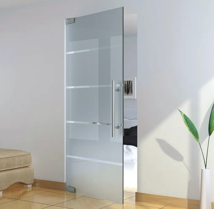 Glazen deur van gehard glas