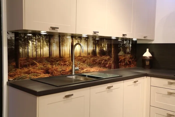 Keukenachterwand print met landschap