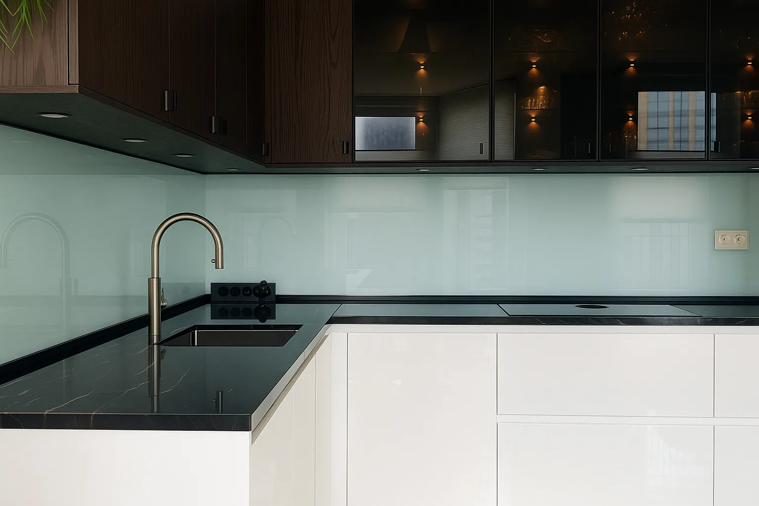 keuken wand mat glas